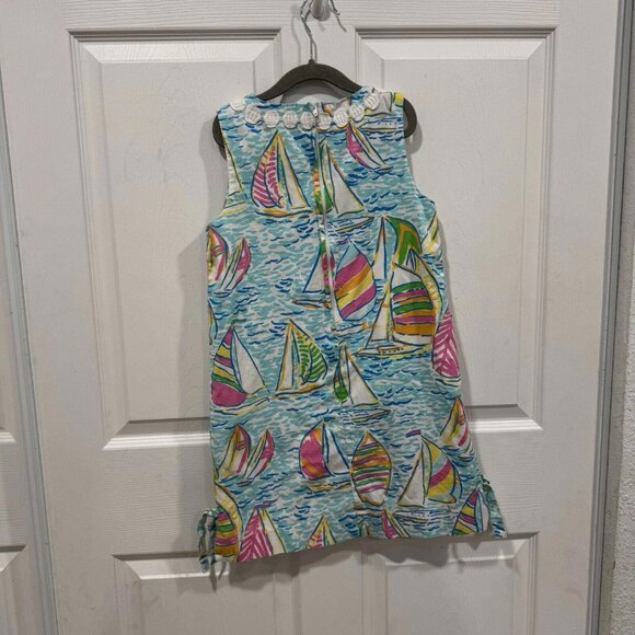 Lilly Pulitzer U Gotta Regetta Minnie Shift Dress Children Size 10 Poppy - Picture 5 of 8